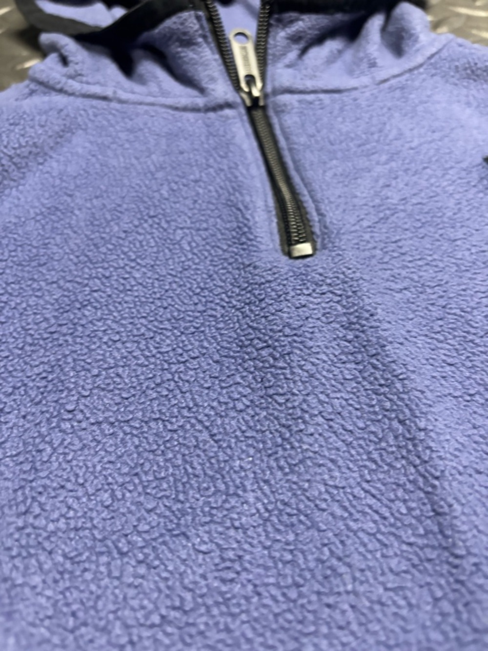 Abercrombie Kids Boys Fleece Hoodie 5/6 Blue Quarter Zip Pullover - Picture 3 of 10